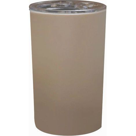 Trade Shop - Portaspazzolini Bicchiere Dentifricio Accessori Arredo Bagno Tortora 3 Fori 79190 - (1/3)