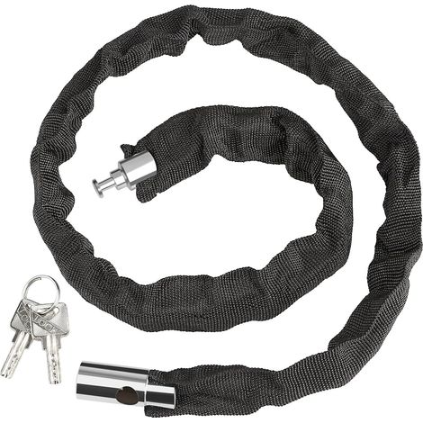 Chaîne antivol étanche pour vélo, version améliorée [6 mm x 1 m] diyife, chaîne pour cadenas de bagages zp (1/5)