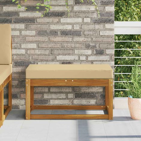 Sitzkissen für Outdoor Beige 80 x 40 x 8 cm 100 % Polyester