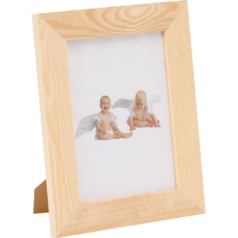 Cadre Photo en pin, avec vitre en Verre, 17,5 x 22,5 x 3 cm