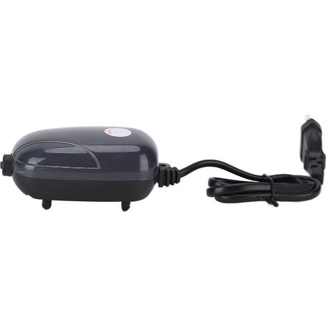 Pompe à oxygène 220V norme UE - Pompe d'aération silencieuse pour aquarium, petit oxygénateur pour poissons (type: fiche ronde) - accessoires inclus en boîte - sortie unique (1/5)