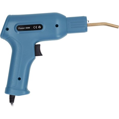 Réparateur Plastique Auto 50W Agrafeuse à Chaleur Kit Soudure Pare-Chocs Voiture Pistolet Thermique 4 Types Agrafes Cyan Prise UE 220-240V (1/5)
