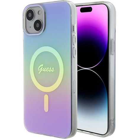 Coque Guess MagSafe violette pour iPhone 15 Plus (1/5)