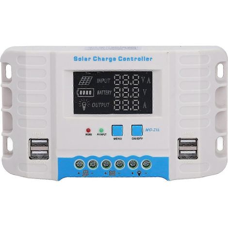 10-A-PWM-Solarladeregler, ABS-Gehäuse, LCD-Bildschirm, MG2430Z, 12 V/24 V für Photovoltaikanlagen im Haushalt (1/5)