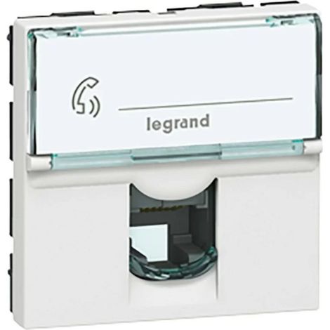 Legrand 078734 - Numéris Prog Mosaic ISDN socket - 8 contacts - 2 mod - white
