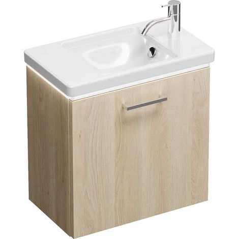 Burg Eqio Keramik-WT+WT-Unterschrank Eiche Dekor Cashmere/Alpinweiß GRP95