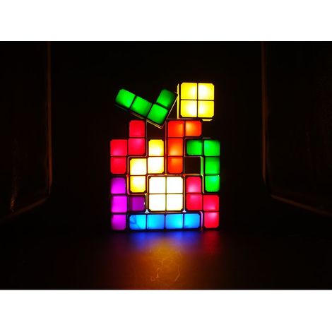 Lampe Tetris, lampe de nuit empilable LED Tetris Attoe, 7 couleurs, verrouillage par induction. (1/5)