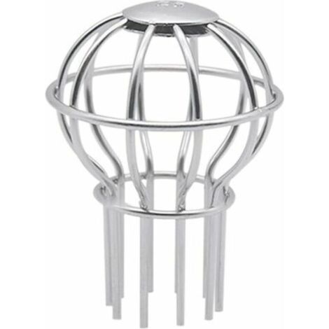 Dachrinnenfilter, 1 Stück (75 mm), Dachrinnen-Leckageschutzfilter, Drahtballon-Schutz für Dachrinnenrohre verhindert Verstopfungen durch Moos, Schlamm und Laub (1/5)