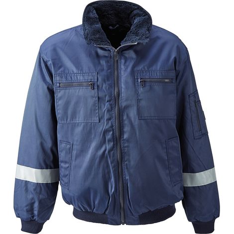MASCOT Pilotenjacke ALASKA ,marine Gr. XL inkl Reflexstreifen auf Ärmel