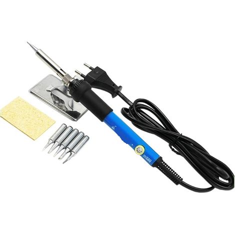 Fer à souder, kit de fer à souder électrique, fer à souder électrique à température réglable, station de retouche de soudure 60 W 80 W, pointes de crayon thermique, outils de réparation, outils de sou (1/4)