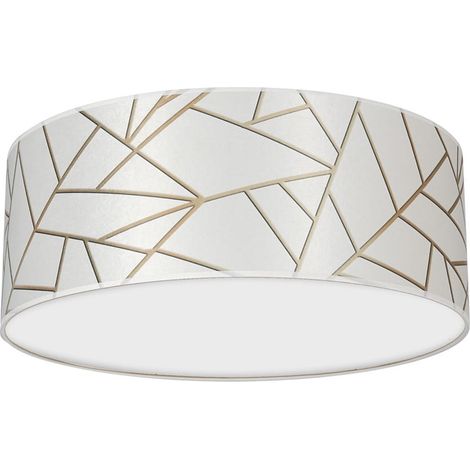 Plafonnier Milagro Ziggy blanc 40 cm tissu 2xE27 IP20 (1/5)