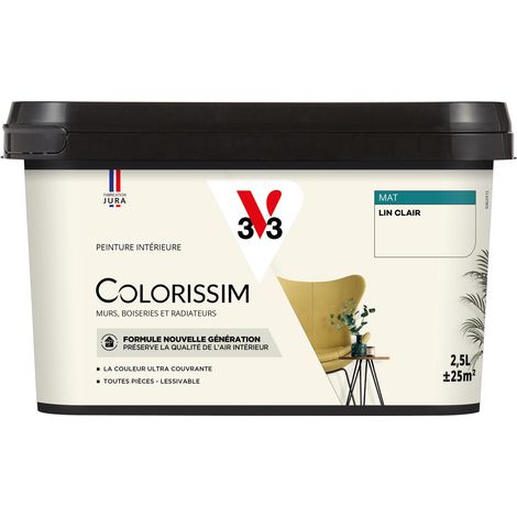 Peinture murale intérieure Colorissim® V33 Lin clair Mat 2,5L