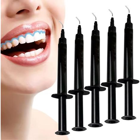 Lot de 5 gels de protection des gencives dentaires de 1,5 ml avec pointes - Fournit une barrière protectrice pour les gencives, permettant le blanchiment des dents avec une sensibilité réduite (1/5)