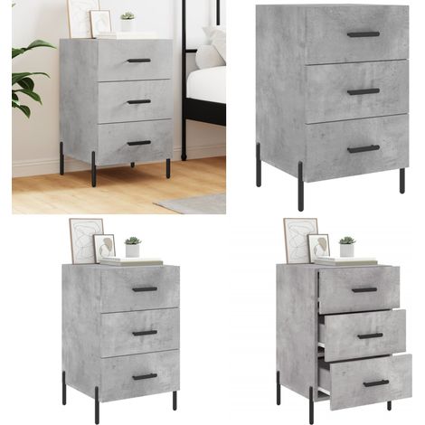 Nachttisch Betongrau 40x40x66 cm Holzwerkstoff - Nachttisch - Beistelltisch - Wohnzimmermöbel - Holzwerkstoff - Grau - Home & Living (1/5)