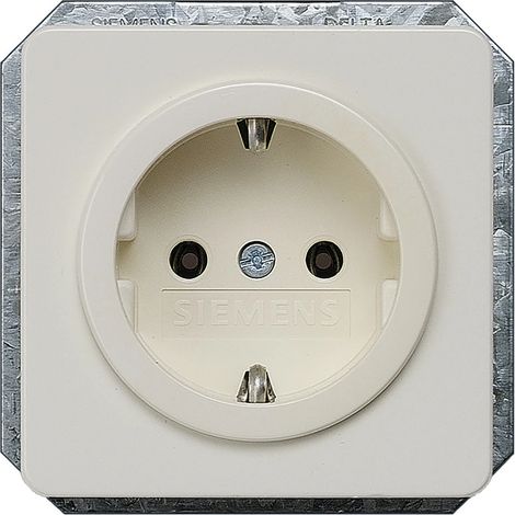 Siemens DELTA perfil Toma de corriente SCHUKO, blanco titanio, 5UB1403
