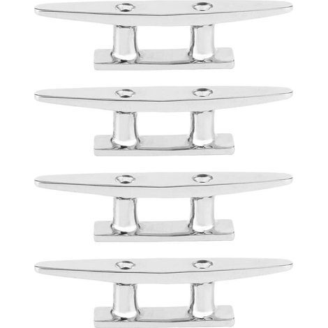 Taquet de bateau en acier inoxydable 100mm – Lot de 4 – Résistant à la corrosion – Pour amarrage de quai et pont (1/5)
