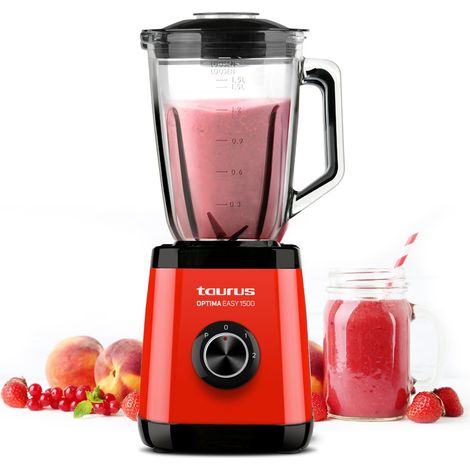 Mixeur en verre 1 500 W avec bol en Tritan 1,5 l 2 vitesses + Turbo Lames à 4 tranchants Processeur alimentaire Blender mixeur smoothies (1/5)