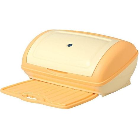 Boîte à pain - L 41 cm x l 28 cm x H 19 cm - Jaune - Livraison gratuite (1/2)