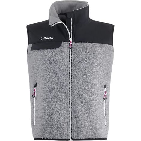 gilet da lavoro wool donna grigio chiaro, tg l - kapriol