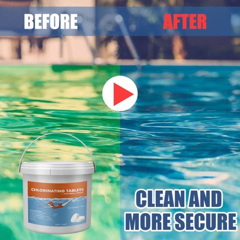 Tablettes de Chlorine pour Piscines, Spa et Jacuzzi Nettoyage et Clarification Facile de l'eau [Paquet individuel de 20g] 23 ou 45 Comprimés