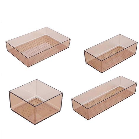 Boîte de rangement de bureau, tiroir d'armoire, séparateur en plastique pour vaisselle, cadre-- (1/5)