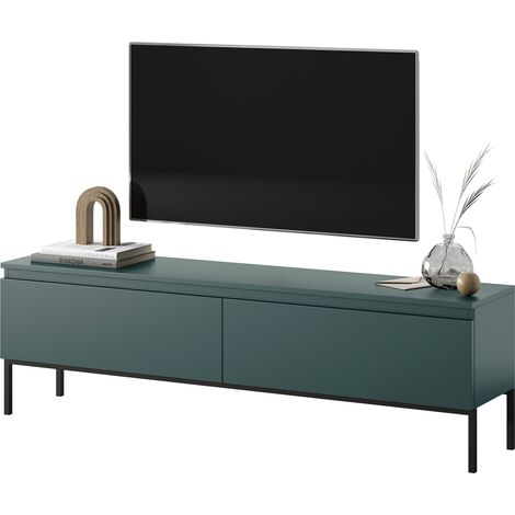 Selsey BEMMI TV-Lowboard 150 cm, Dunkelgrün mit Metallbeinen (1/5)