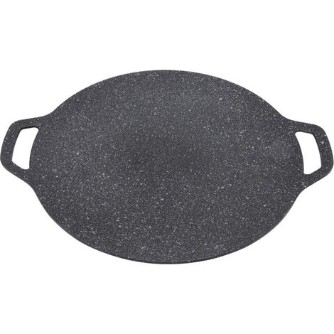 Poêle à BBQ de forme ronde en aluminium à haute conductivité thermique de finition brillante (1/5)