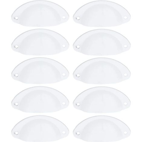 Poignées de tiroir en laiton vieilli, 10 boutons coquillage pour meuble de cuisine et commode antique (1/5)