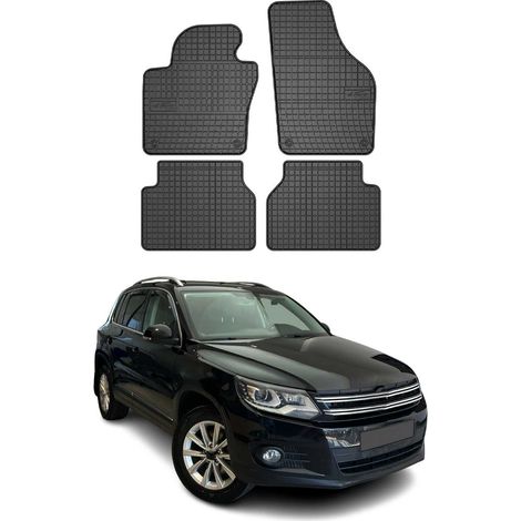 OMAC Tapis de Sol Compatible avec VW Tiguan 2007-2016 Caoutchouc Noir (1/5)