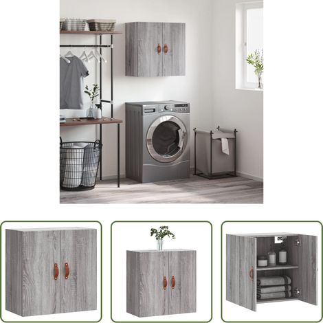 vidaXL Wandmontage -  Wandschrank Grau Sonoma 60x31x60 cm Holzwerkstoff (1/5)
