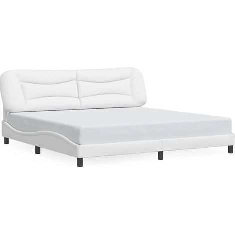 Maison Exclusive - Giroletto senza Materasso Hvar Bianco 200x200 cm in Similpelle (1/5)