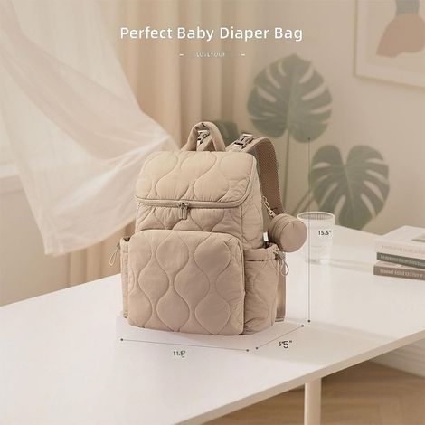Sac à dos langer léger avec poches isothermes, matelas et étui tétine (1/5)