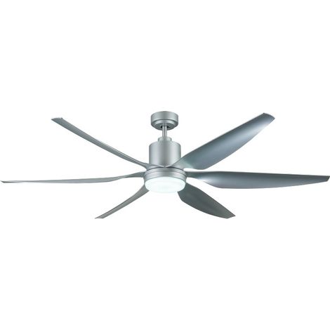 Ventilador de Techo con Luz Led 24w y Motor DC 36w Plateado (1/2)