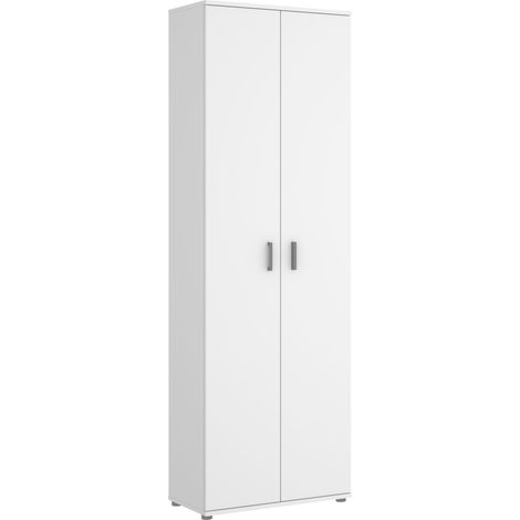 DEKIT - Armario Multiusos 2 puertas y 6 estantes color Blanco 190x61x35 cm modelo FIT (1/10)