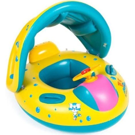 Aufblasbarer Babyschwimmer, Sonnenschutz, Kinderbadewanne, solarbetrieben, UV-beständig mit Lenkrad (1/5)