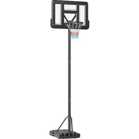 Panier de basketball 2-en-1 réglable en hauteur de 230 à 305 cm avec structure en acier et roulettes pour extérieur et piscine (1/5)