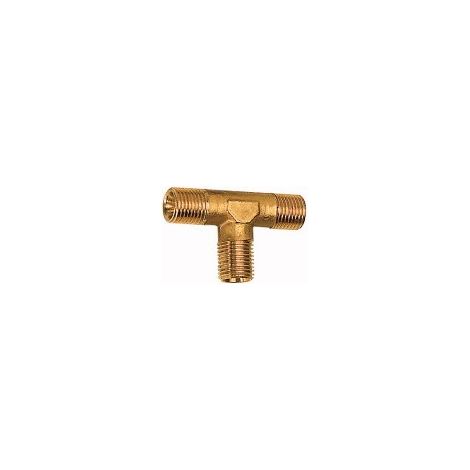Empalme T latón G/R 3/8 femenino / masculino / femenino