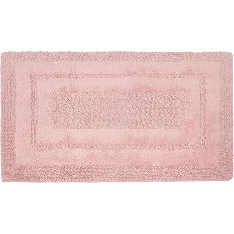 Tappeto Casa Bagno Cotone Spugna Morbida Tinta Unita Antiscivolo Sirio Rosa, misura50x80coloreRosa (1/4)
