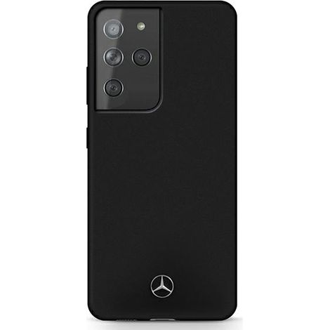 Línea de silicona Mercedes - Funda para Samsung Galaxy S21 Ultra (Negra)