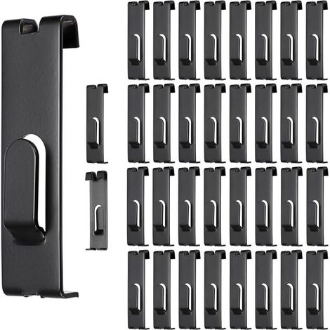 Set di 35 ganci metallici per appendere oggetti su cruscotti, bacheche, cornici, opere d'arte commerciali e accessori per griglie di officina. (1/4)
