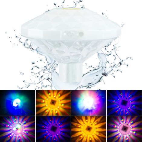 Luci galleggianti per laghetti, luci galleggianti per piscine, luci LED impermeabili per giardino - Decorazioni per piscine, luci RGB ricaricabili per piscine con batteria da 400 mAh per piscine Cre (1/4)