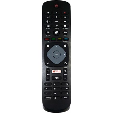 Mando a distancia universal para televisores inteligentes, una alternativa a Netflix, color negro.