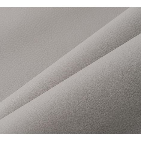 Simili Cuir Gris Clair pour Revêtement et Décoration - 140 x 50 cm - Made in Italy - Tissu Cuir Synthétique Souple pour Canapés, Chaises, Maison, Vêtements, Accessoires, Objets - [Non adhésive] (1/5)