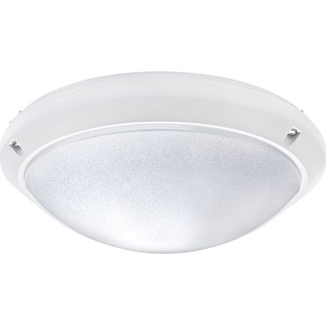 Aric – Hublot d'extérieur rond blanc IP54 IK10 – Culot E27 – 60W max – Pour espaces extérieurs – Lampe non fournie