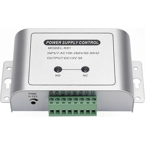 Alimentation de contrôle pour contrôleur d’accès de porte DC 12V 3A, adaptée aux interphones de bâtiment, bureaux, caméras et systèmes de sécurité d’entrée d’appartement. (1/5)