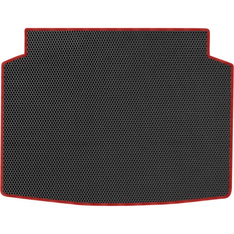 Tapis de coffre en EVA pour Peugeot 308 III Berline (à partir de 2021), motif nid d'abeille noir (1/5)