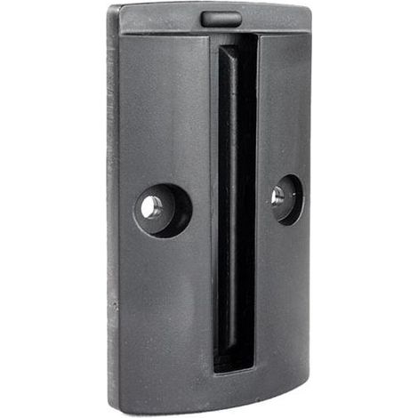 Schwarze Wandplatte für Ecke 50 mm