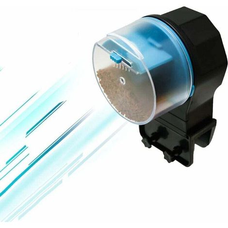 Mangeoire Intelligente pour Poissons d'Aquarium, Alimentateur de Minuterie de Réservoir d'Aquarium de Vacances, Distributeur de Nourriture pour Poissons Programmable (Bleu) (1/5)