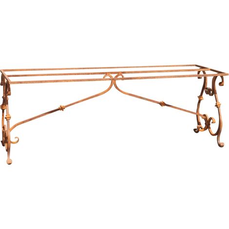 Base de mesa de hierro macizo Soporte para mesa de jardín Patas de mesa para interior y exterior Estructura para tapas pesadas (1/5)