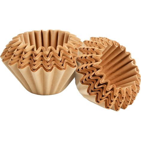 100 PCS Filtres Jetables à Café en Papier, Papier Filtre à Café de Type Panier, Petits Filtres à Café Jetables Marron, Panier à Papier Filtre à Café, Filtres en Papier pour Machine à Café Non Blanchis (1/5)